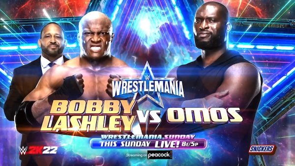 Bobby Lashley vs. Omos scheduled for WrestleMania 38