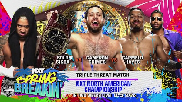 NXT announces two matches for Spring Breakin
