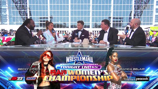 The WrestleMania 38 kickoff show begins WrestleMania Saturday