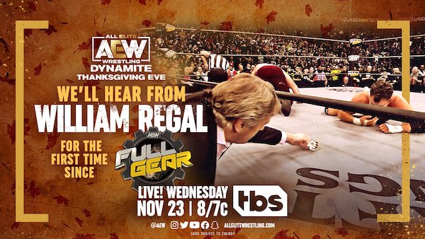 William Regal to speak on AEW Dynamite