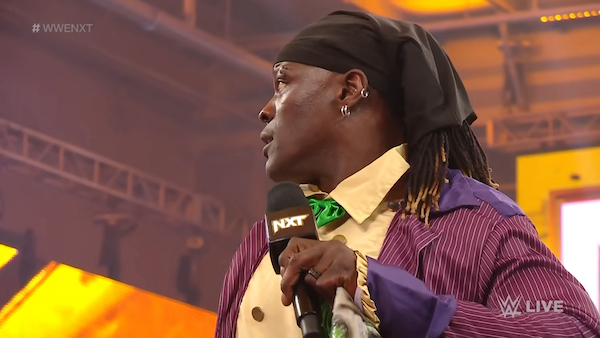 R-Truth talking in the ring on NXT