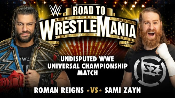 Roman Reigns vs. Sami Zayn 2 set for live event.